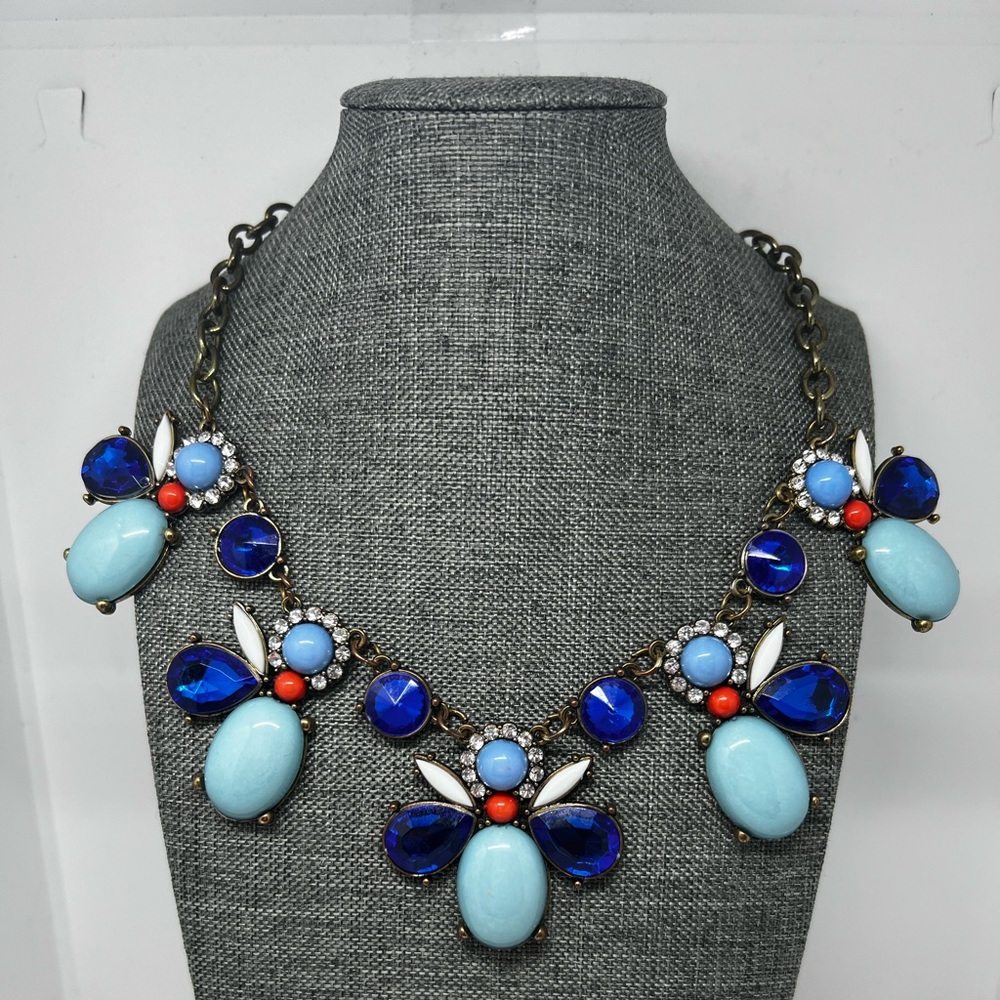 Blue Statement Necklace - image 2